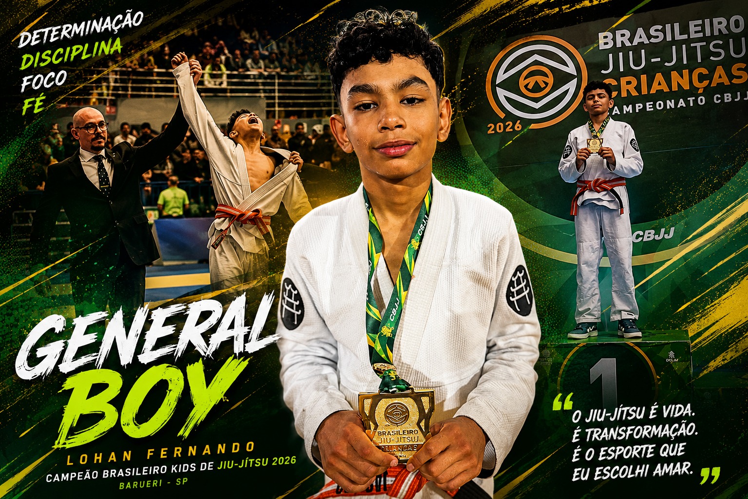 Da venda de rifas à medalha de ouro: amazonense Lohan Fernando supera desafios e conquista o Brasileiro Kids de Jiu-Jítsu 2026