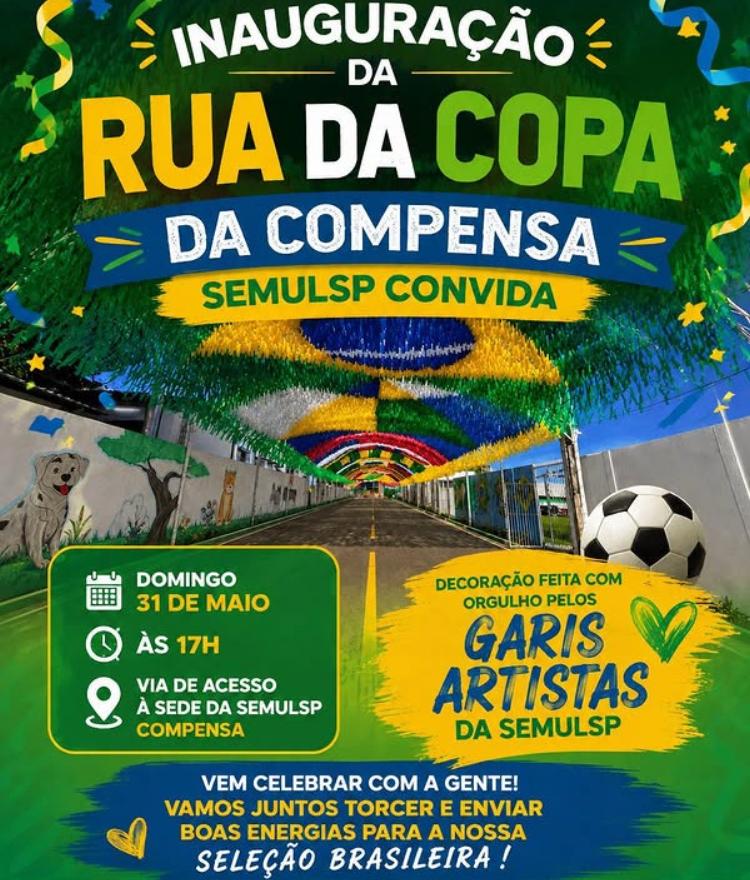 Semulsp inaugura “Rua da Copa” com decoração temática na zona Oeste de Manaus