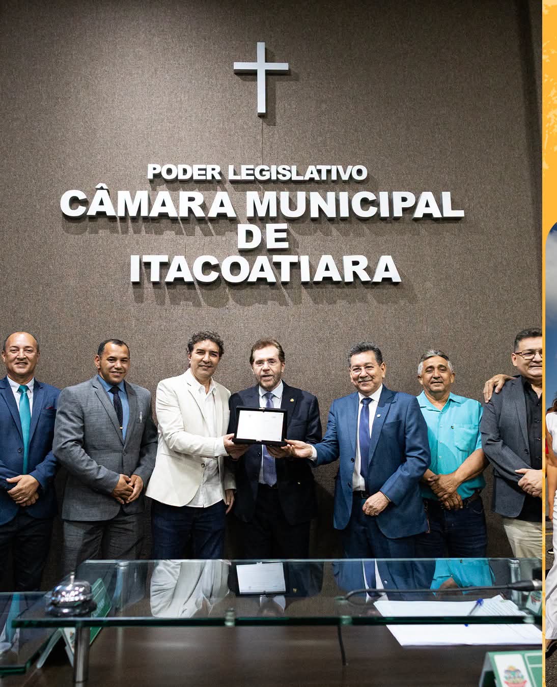 PLÍNIO É RECEBIDO COM HONRARIAS E FESTA E AGRACIADO COM O TÍTULO DE CIDADÃO ITACOATIARENSE