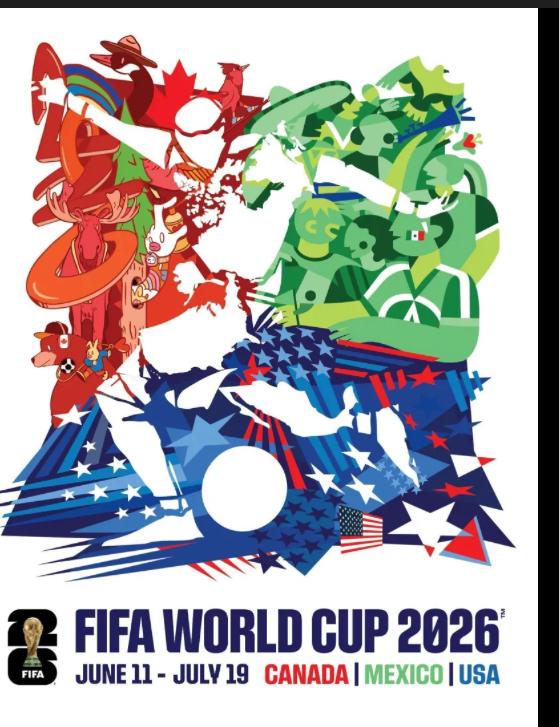 Fifa lança pôster oficial da Copa do Mundo 2026