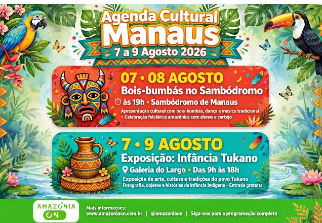 Agenda cultural: festivais folclóricos, feira, K-Pop e atrações gratuitas movimentam Manaus neste fim de semana