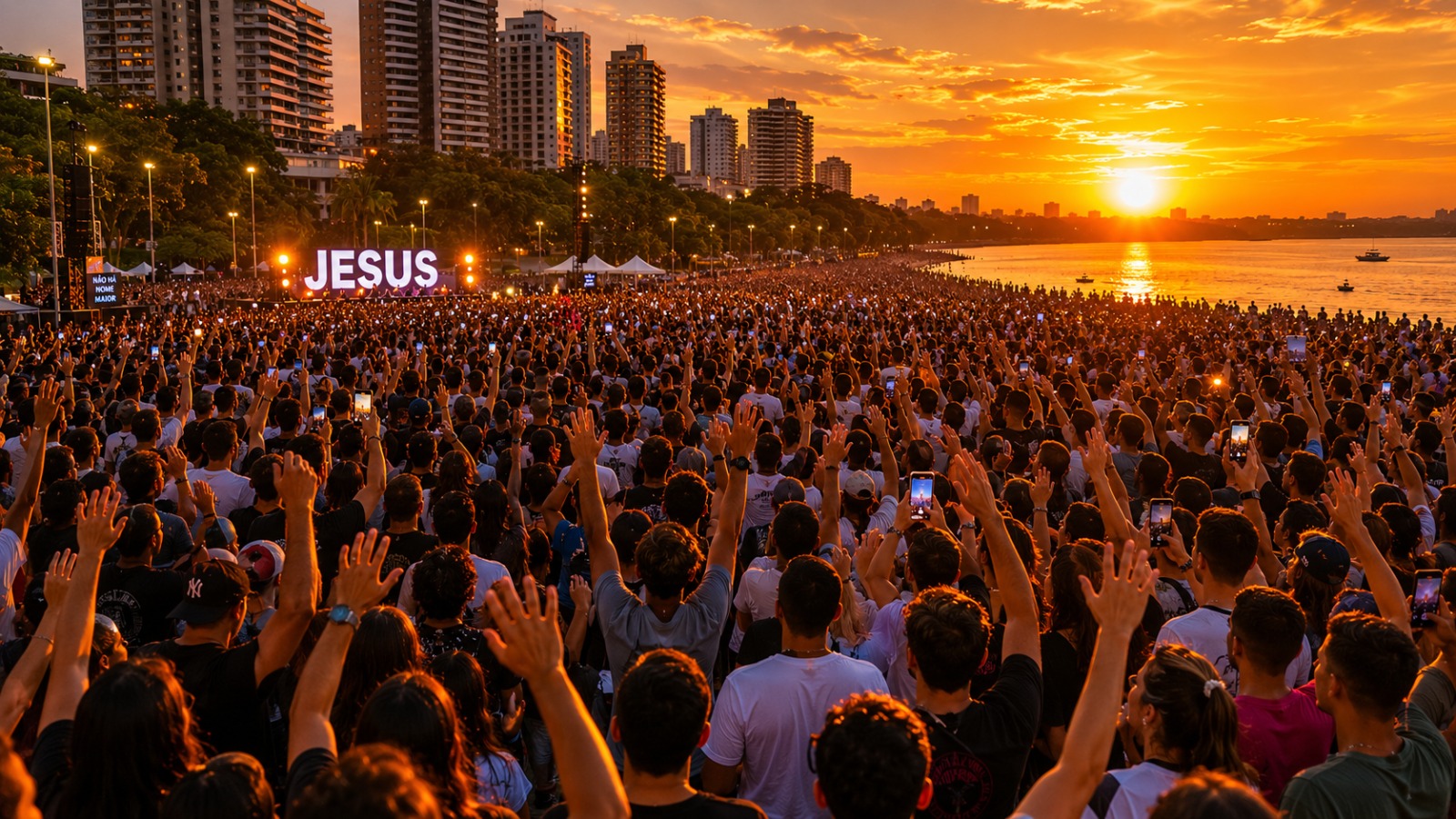 Manaus recebe edição inédita do evento cristão “Amanhecer” na Ponta Negra