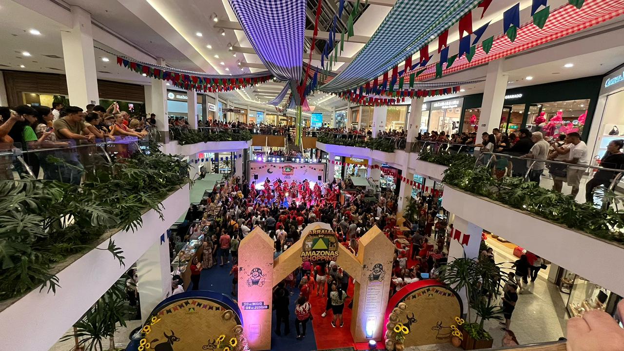 Arraial do Amazonas Shopping chega à 11ª edição com programação de danças folclóricas, forró e boi-bumbá