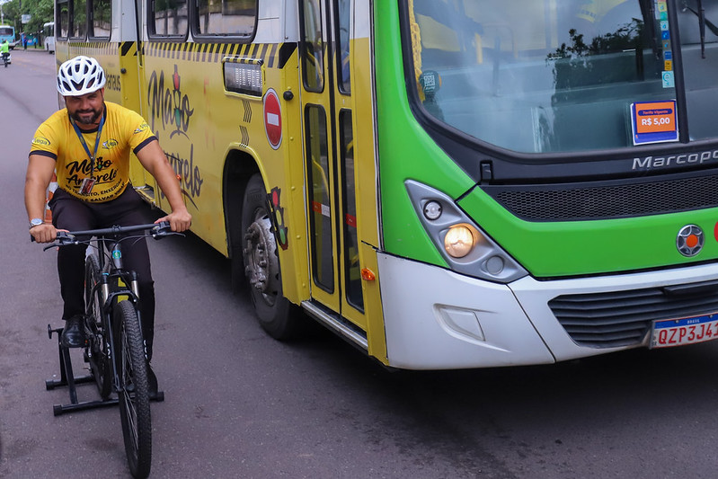 Educação e empatia marcam ação da Prefeitura de Manaus para a segurança viária de ciclistas