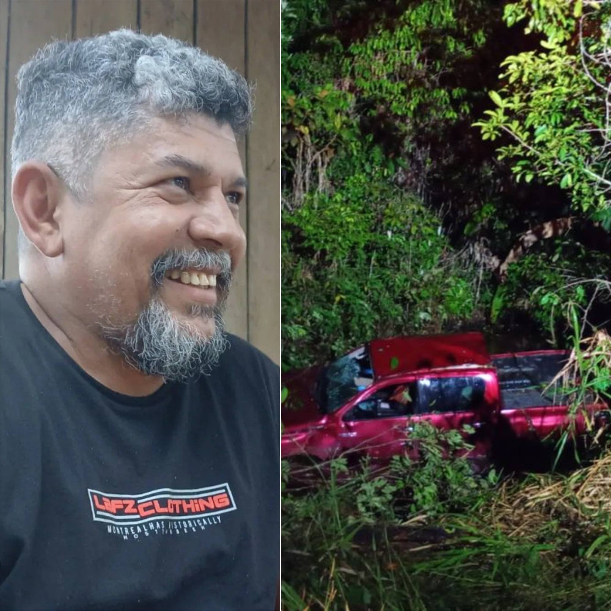 Agricultor morre após carro bater em buraco e capotar em ribanceira na BR-174